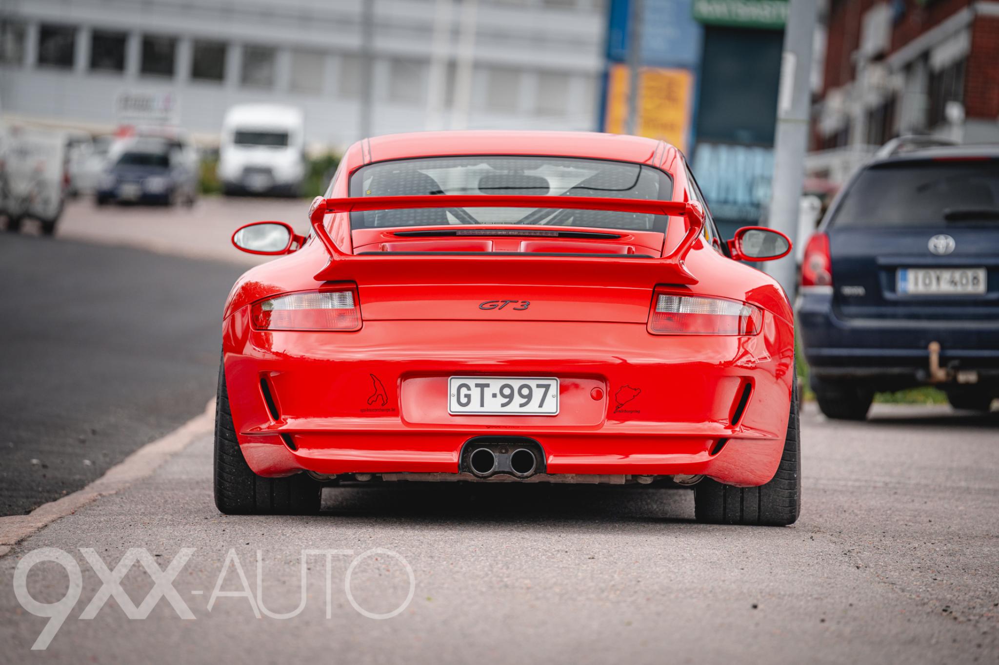 Punainen Porsche 911 997 GT3 Clubsport