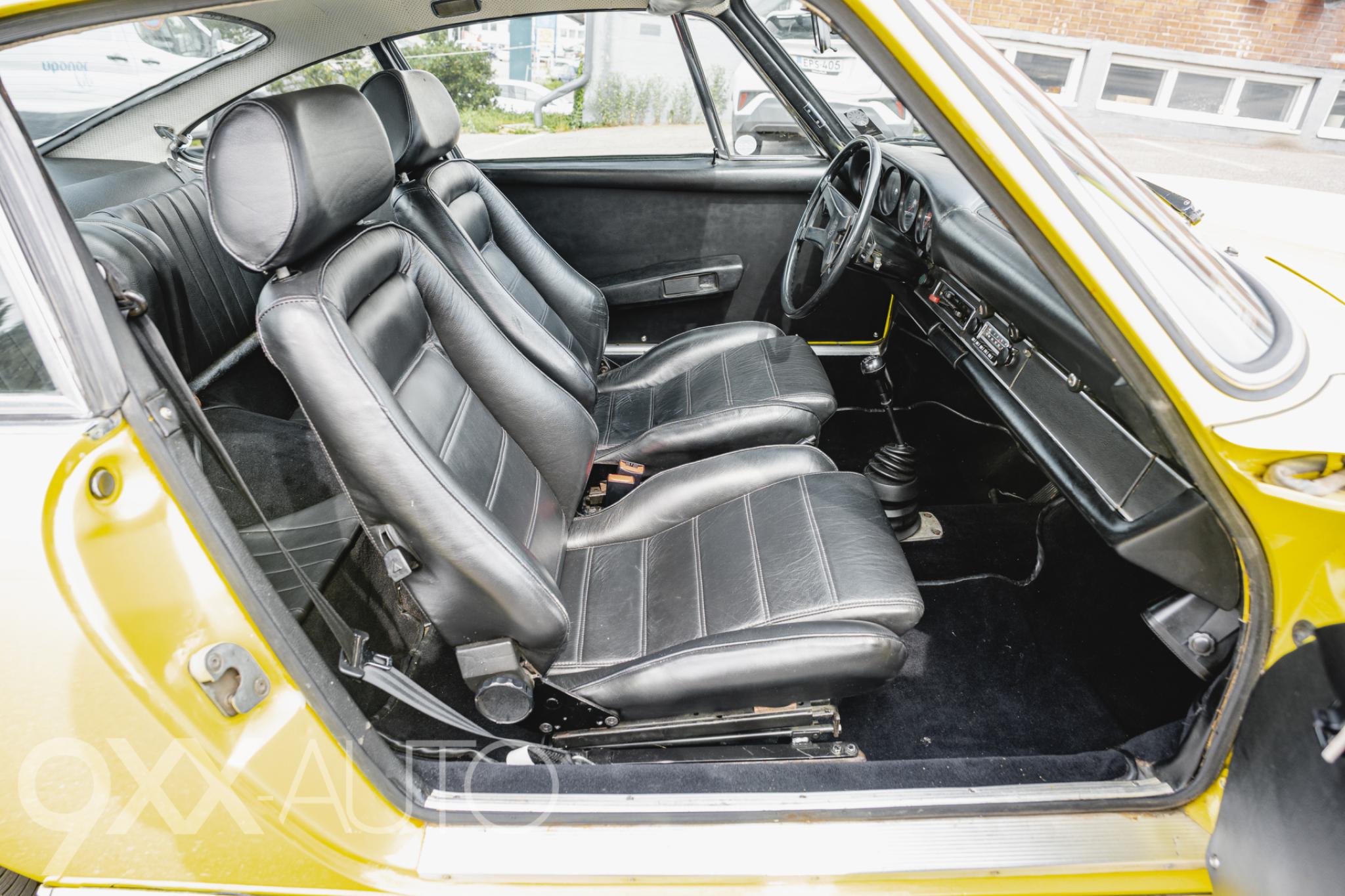 Keltainen Porsche 911 911T 2.4 Coupé 1972